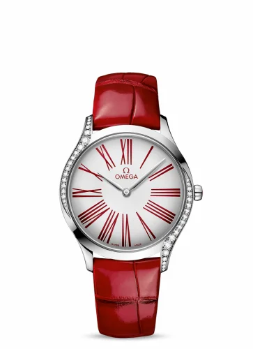 Omega De Ville Trésor 36 Stainless Steel / White - Roman / Alligator 428.18.36.60.04.002 (42818366004002)